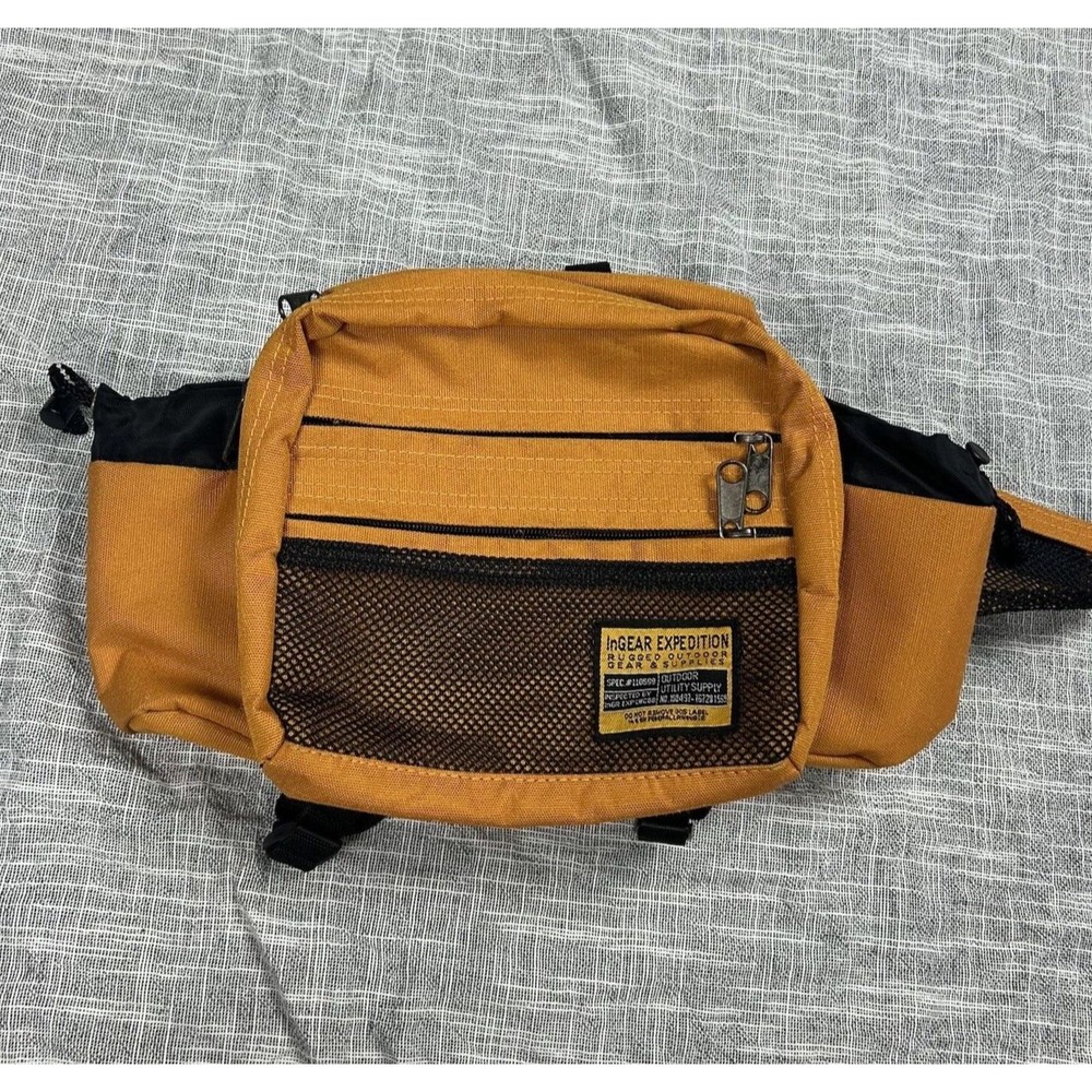 ingear expedition belt bag orange fannypack multiple pocket hiking outdoor